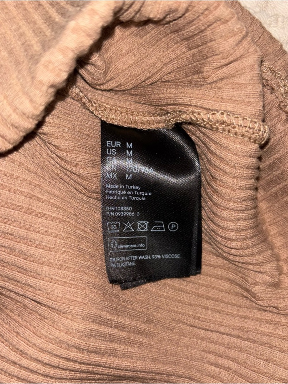 H&M Ribbed Midi Dress in Taupe Brown - Picture 4 of 5